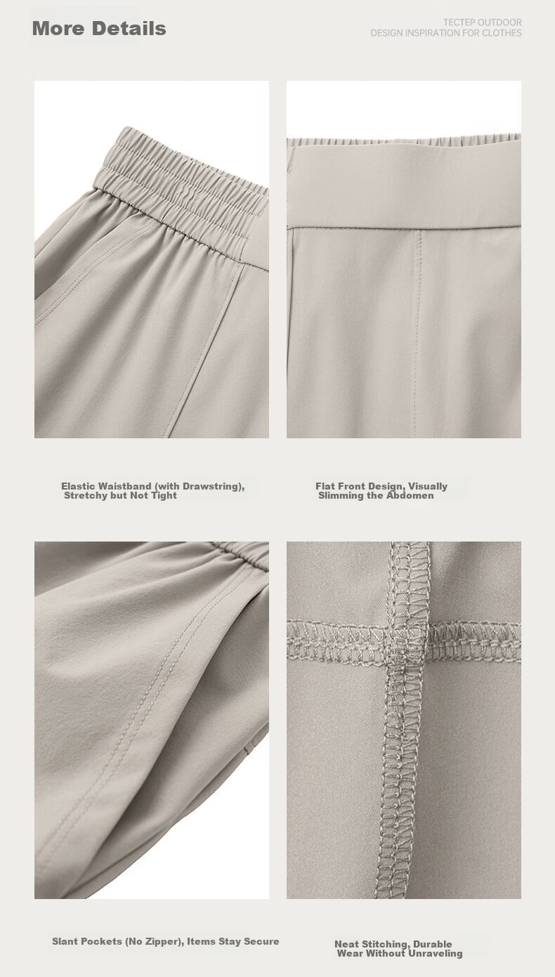 TECTOP Women's Straight-Leg Breathable Quick-Dry Slim Casual Pants 9